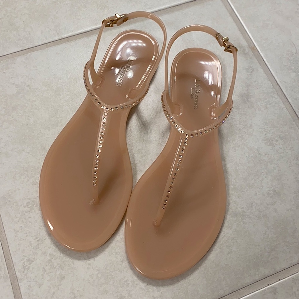 L.K. Bennett Crystal Jelly Sandal In Nude